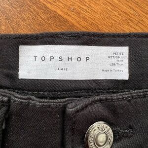 EUC Topshop Jamie Black Skinny Jeans